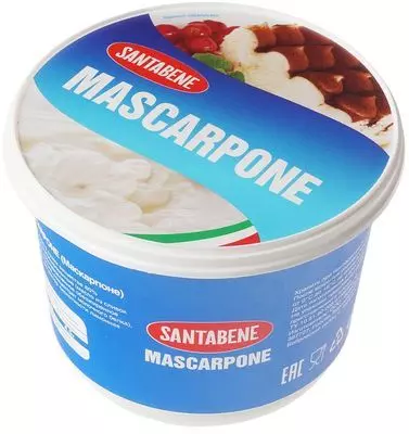 Сыр Маскарпоне Santabene 80% жир. 500г - купить в Москве по выгодной ...