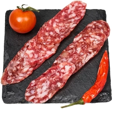 Колбаса сыровяленая Фуэт Премиум с сыром нарезка Деликатеска 50г-0}