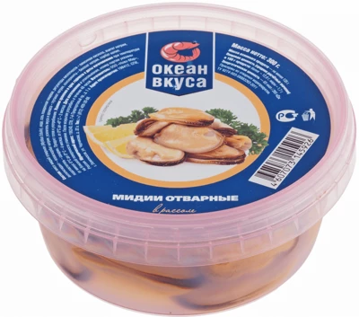 Мидии отварные в рассоле пресервы 300г-1}