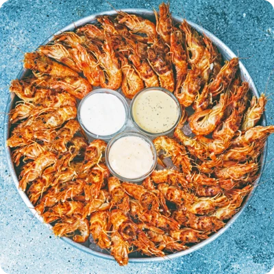 Креветки Медвежонок + 3 соуса 800г-1}