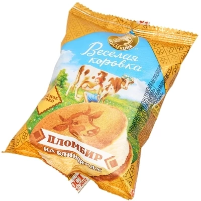 Мороженое пломбир Сэндвич на блинах Веселая корова Мишка на полюсе 74г-0}