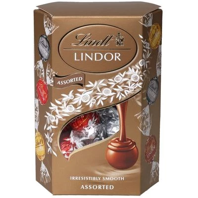 Набор конфет Ассорти в горьком, молочном и белом шоколаде Lindor 200г-0}