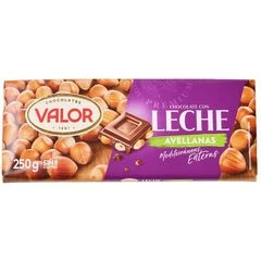 Шоколад молочный Valor с фундуком Испания 250г