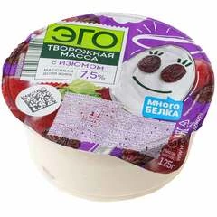 Творожная масса с изюмом ЭГО 7.5% жир. 125г