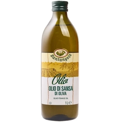 Масло оливковое рафинированное Olio di Sansa /Pomace Olive Oil Santangelo Италия 1л -0}