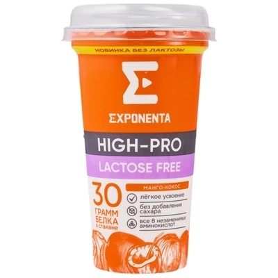 Напиток кисломолочный обезжиренный безлактозный Exponenta Манго-кокос 250г-0}