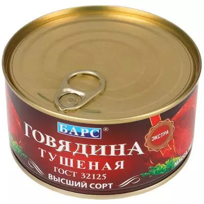 Говядина тушеная Барс Экстра 325г - купить в Москве по выгодной цене в ...