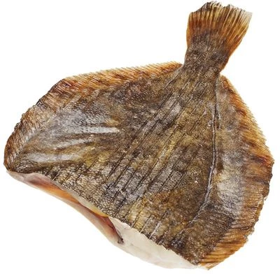 Камбала желтобрюхая дальневосточная дикая крупная потрошеная без головы~1кг-0}