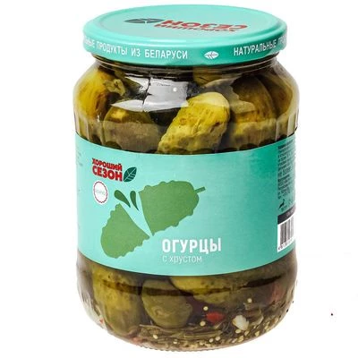 Огурцы с хрустом Хороший сезон Беларусь 720мл -0}