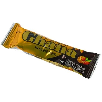 Шоколадный батончик Ghana Chocobar Almond с миндалем 43г-1}