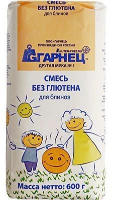Смесь для блинов без глютена Гарнец 600г-0}