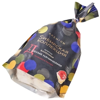 Десертные вареники с двумя начинками Клубника&Малина Сибирская коллекция 700г-1}