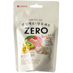 Мармелад жевательный Zero Fruits Jelly без сахара со вкусом персика и киви Корея 52г