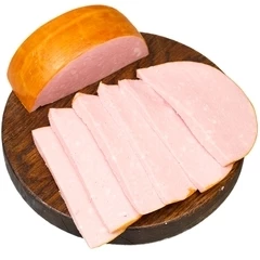 Колбаса вареная со шпиком и чесночком Деликатеска ~400г