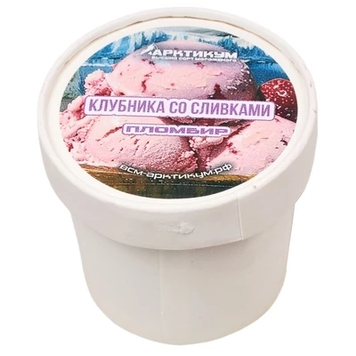 Мороженое Клубника со сливками Арктикум 75г-0}