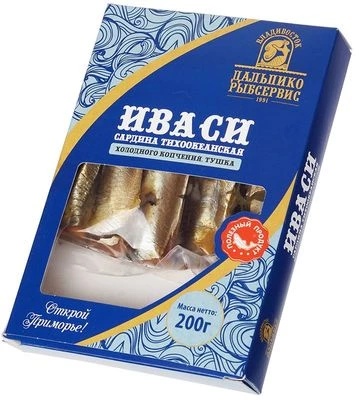 Сардина иваси тихоокеанская холодного копчения 200г-1}