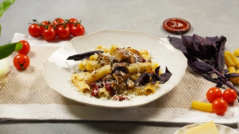 Паста с белыми грибами