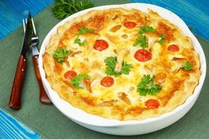 Киш с лисичками