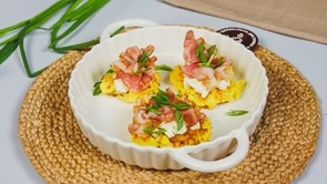 Картофельные вафли с беконом