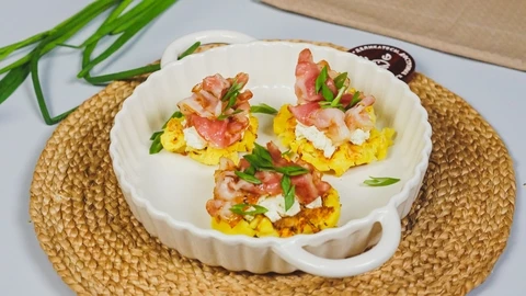 Картофельные вафли с беконом