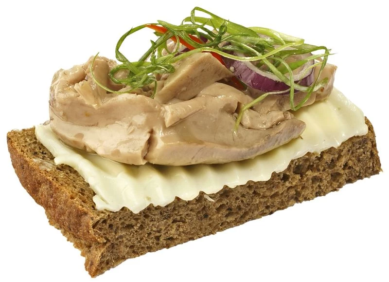 Бутерброд с печенью трески