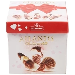 Конфеты Atlantis Морские ракушки с начинкой из орехового крема из темного и белого шоколада Северная Македония 95г