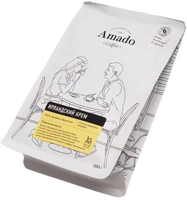 Кофе AMADO Ирландский крем зерновой 200г-1}