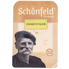 Сыр Эмменталер Schonfeld 45% жир. нарезка 125г