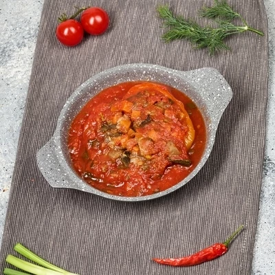 Перец запеченный с рисом, овощами и грибами под соусом пелати Деликатеска 250г-1}