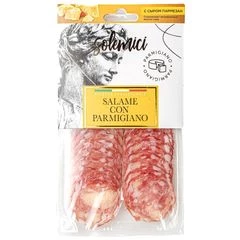 Колбаса сыровяленая Salame con Parmigiano с сыром Пармезан Solemici нарезка 70г