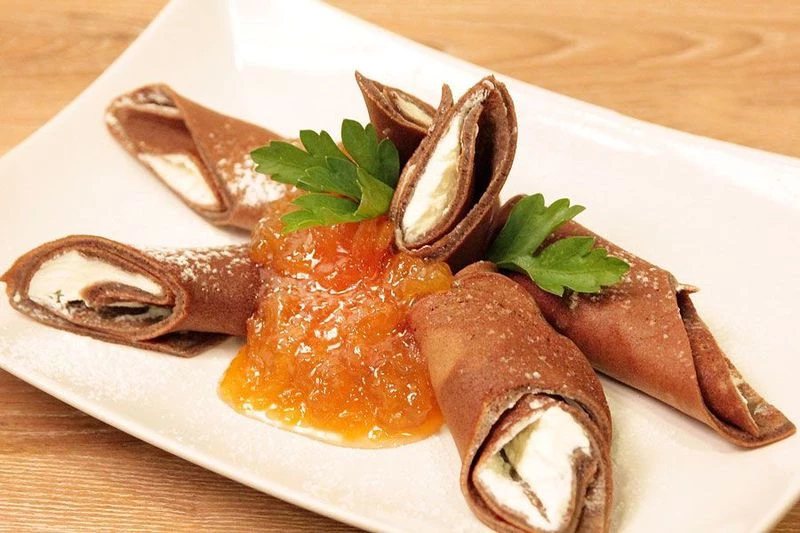 Блинчики с черемуховой мукой