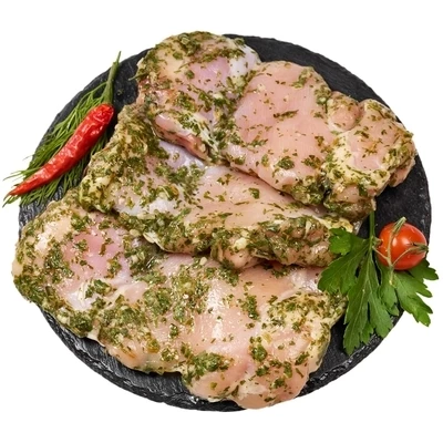 Стейк из куриного бедра бескостный в маринаде Кафе де Пари охлажденный Деликатеска ~550г-0}