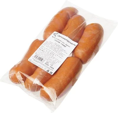 Сардельки говяжьи вареные охлажденные ~700г-1}