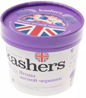 Продукт зерновой Овсянка Kashers с ягодами дикой черники 220г - купить ...