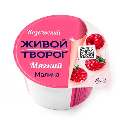 Творог мягкий Малина Козельский 3,5% жир. 125г -1}