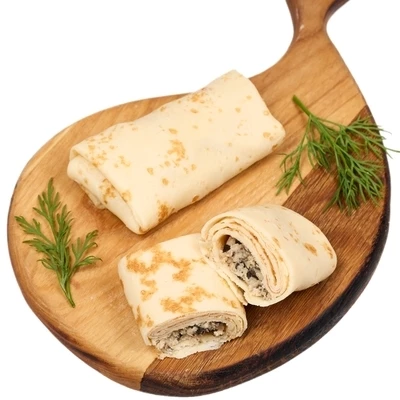 Блинчики-налистники с курицей и грибами Деликатеска 100г-0}