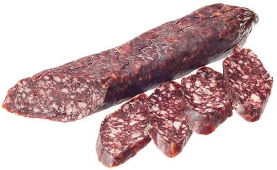 Колбаса из косули сырокопченая с перчиком 200г-0}