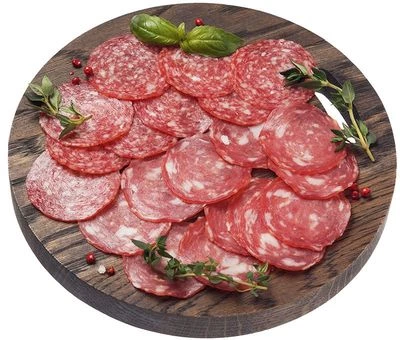 Ассорти из сыровяленых колбас нарезка 100г-0}