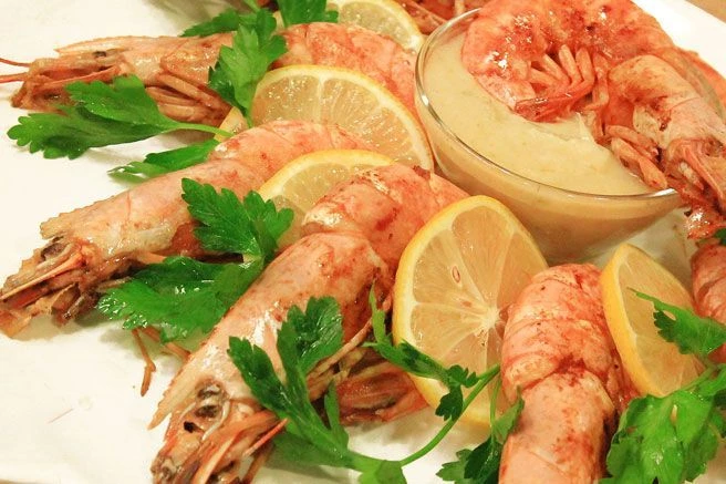 Креветки на гриле