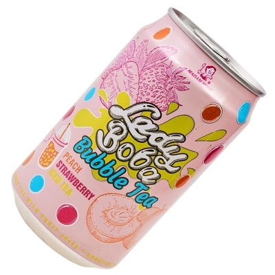 Напиток Bubble tea Lady Boba со вкусом персика и клубники Тайвань 320мл-1}