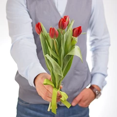 Букет тюльпанов красных 5шт