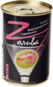 Оливки фаршированные креветкой 280г