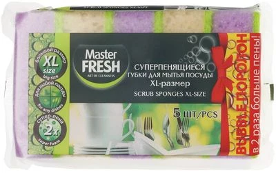 Губки для мытья посуды XL bubble-поролон -0}