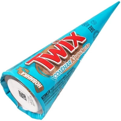 Мороженное рожок Twix Соленая карамель 68г -0}