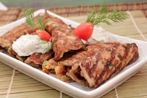 Вафли с фаршем птицы