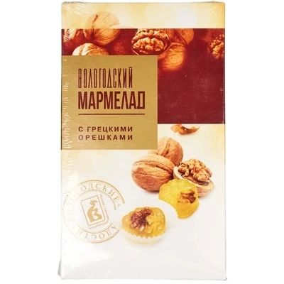 Мармелад неглазированный с грецкими орешками 280г-0}