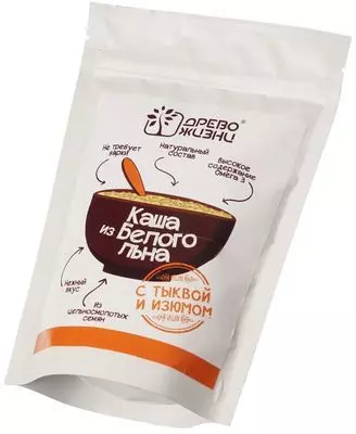 Каша из белого льна с тыквой и изюмом 250г - купить в Москве по ...