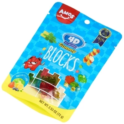 Жевательный мармелад 4D Blocks Фруктовый микс Китай 72г-1}