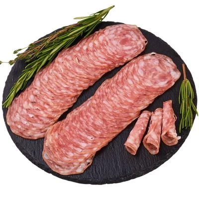 Колбаса сыровяленая Салями с орехами Salame Con Noci Segreti d`Artigiano нарезка 70г-0}