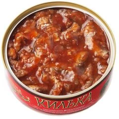 Килька каспийская обжаренная в томатном соусе неразделанная 240г